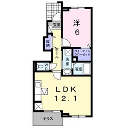 内部駅 徒歩15分 1階の物件間取画像